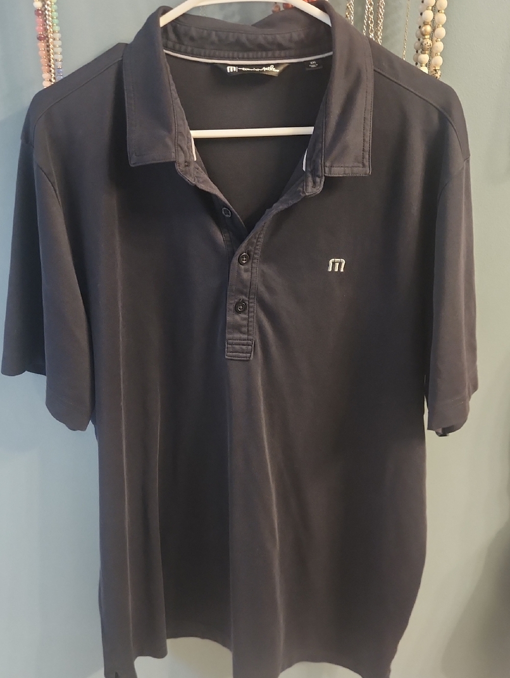 Travis Mathew Men’s Short Sleeve Polo Golf Shirt - Black